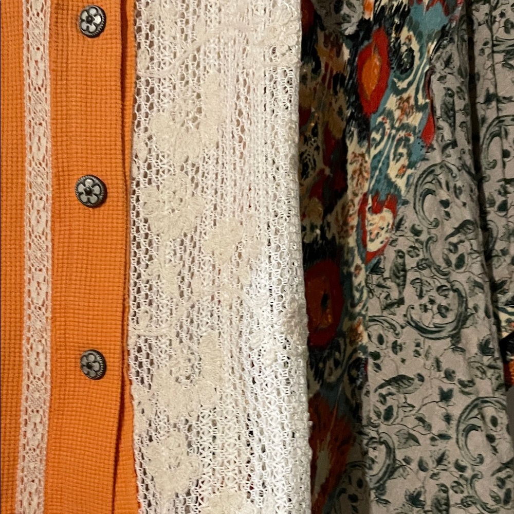 POL Orange and Multicolor Patchwork Blouse - image 8